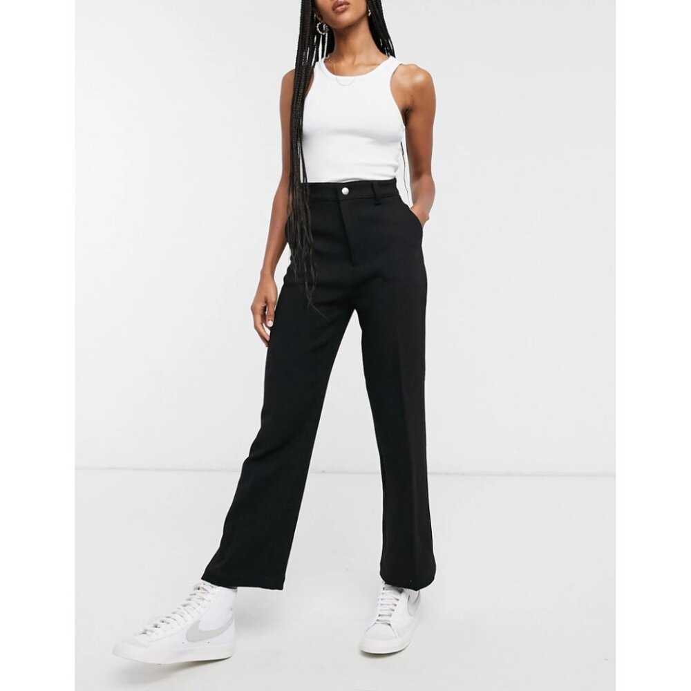 & Other Stories Black Kick Flare Pants - Size 6